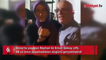 Tam 48 sene sonra düğün yaptılar! Verdiği sözü 72 yaşında yerine getirdi