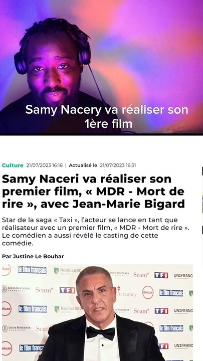 Samy Nacery va réaliser son premier film #samynacery #film #jeanmariebigard