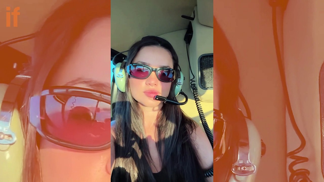 Juliette leva o pai em passeio de helicóptero
