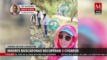 Madres buscadoras de Sonora recuperan tres cuerpos en fosa clandestina