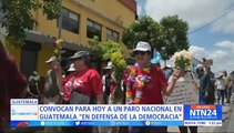 Convocan paro nacional en Guatemala 