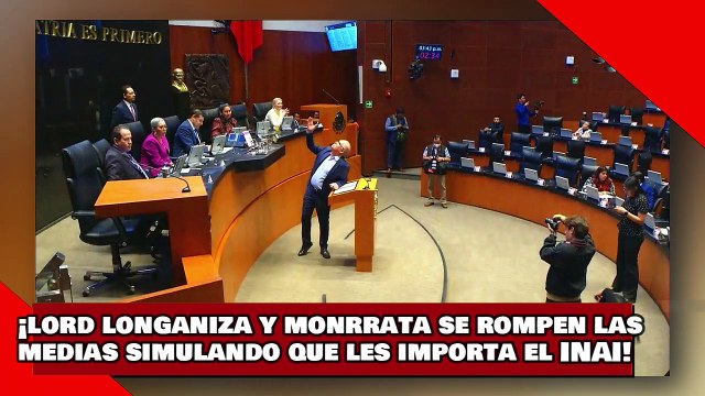 ¡VEAN! ¡los cuates Lord Longaniza y Monrrata se rompen las medias simulando que les importa el INAI!