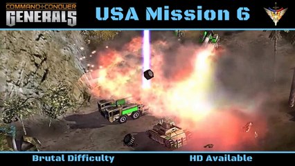 How to Beat C&C Generals USA Mission 6: Desperate Union - Brutal - HD