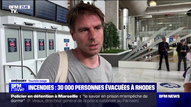Malheureusement, les vacances sont finies après trois jours : le témoignage d'un touriste belge évacué de l'île grecque de Rhodes, touchée par un incendie important