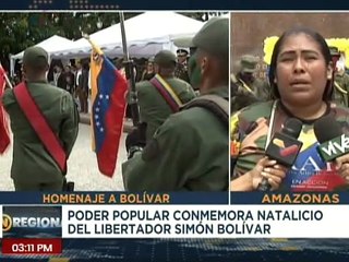 Download Video: Habitantes del edo. Amazonas conmemoran con orgullo el Natalicio del Libertador Simón Bolívar