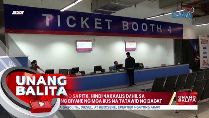 Ilang pasahero sa PITX, hindi nakaalis dahil sa kanseladong biyahe ng mga bus na tatawid ng dagat | UB