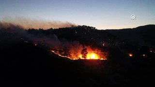 Manisa'nın Saruhanlı İlçesindeki Orman Yangınına Müdahale Devam Ediyor! (2)