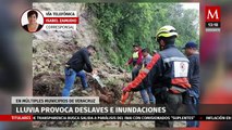 Fuertes lluvias provocan inundaciones y deslaves en Veracruz