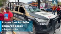 Taxistas golpean a policías municipales de Ecatepec por atropellar a una mujer