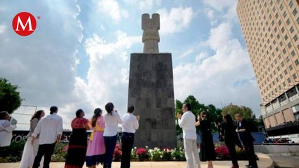 Develaron la réplica de la Joven de Amajac en Paseo de la Reforma, CdMx