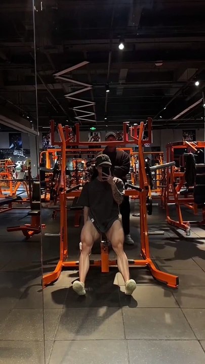 with my friend. gym and desired body