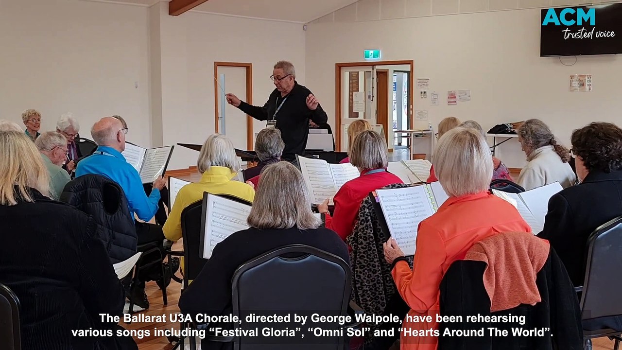 Ballarat U3A Chorale rehearsing for the 2023 Ballarat Choral Festival - The Courier - July 25, 2023