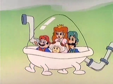 Super Mario Brothers Super Show 16 Mario of The Deep, NINTENDO game animation