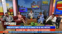 Ponchito cumple su sueño de ser conductor de televisión