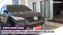 Wakil Ketua DPRD Labuhanbatu Selatan Parkir Mobil Dinas di Pintu Masuk Kantor Bupati