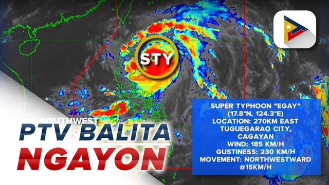 Super Typhoon #EgayPH, patuloy na magdudulot ng malakas ng pag-ulan sa bahagi ng northern Luzon