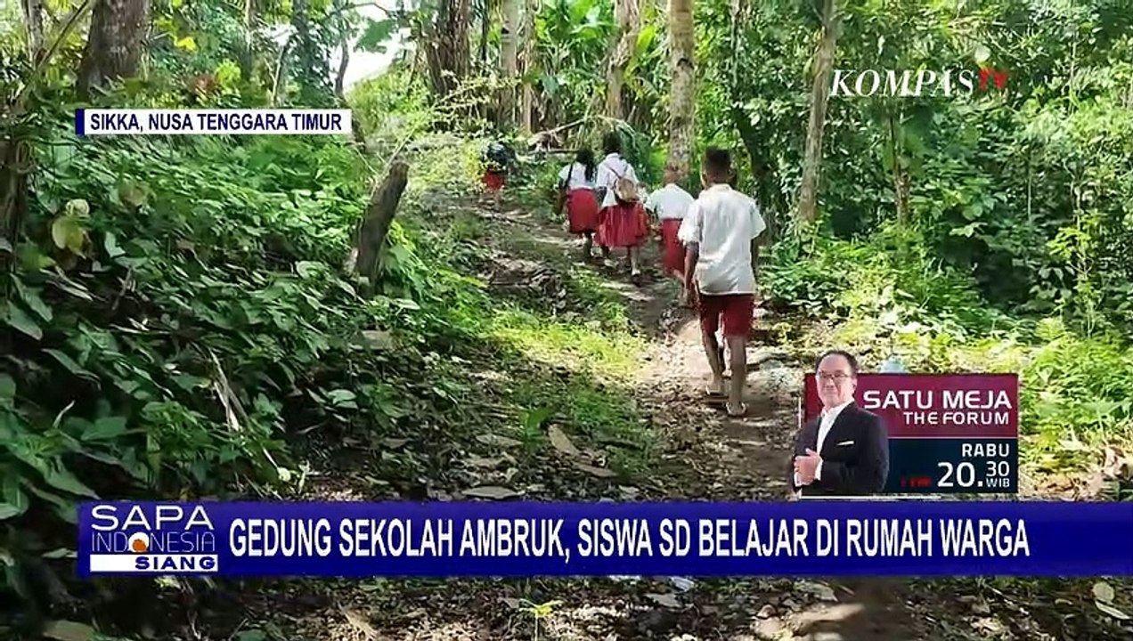Gedung Sekolah Ambruk, Siswa SD di Sikka Terpaksa Belajar di Rumah Warga