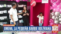 Jimena, la pequeña barbie boliviana recibió un vestido del diseñador Galo Sanchez