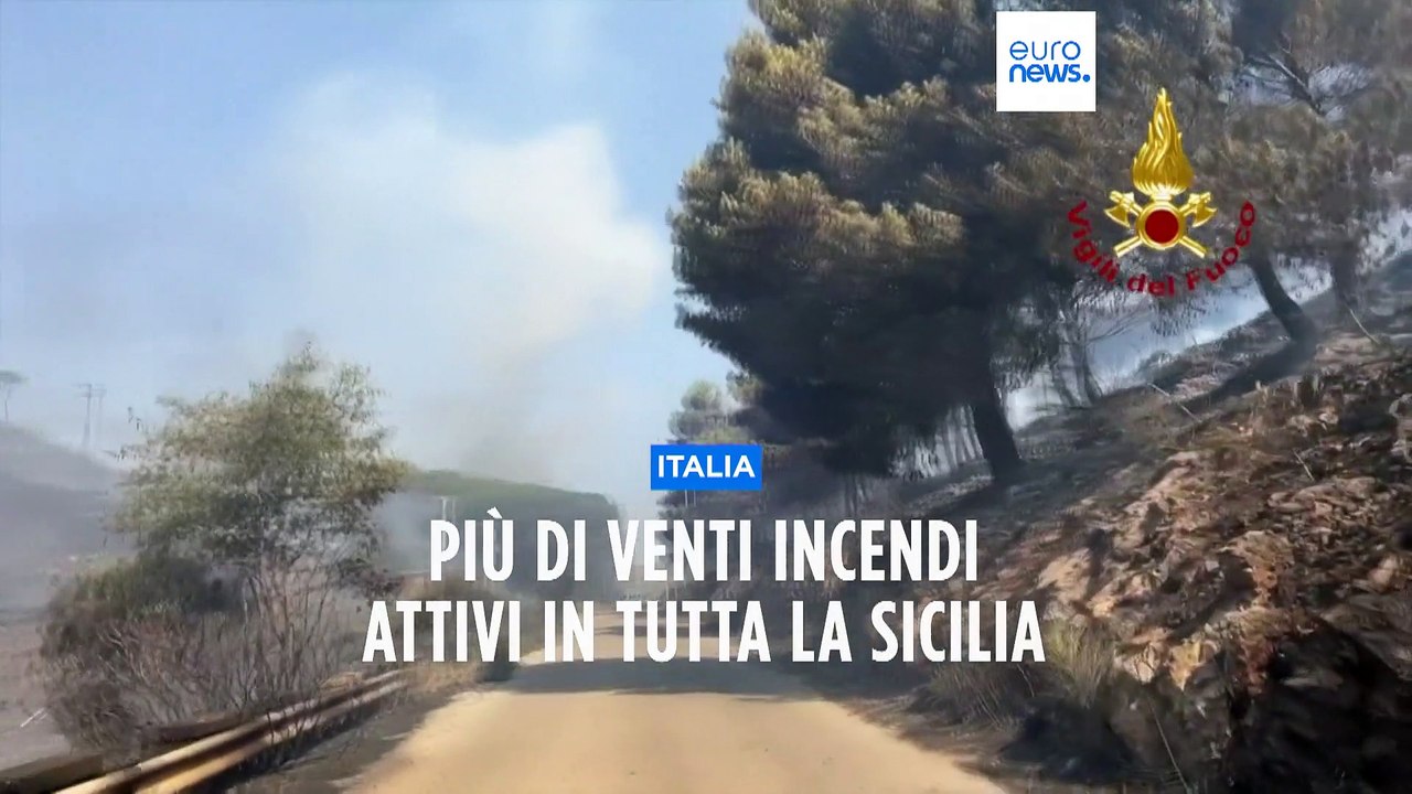 Sicilia in fiamme: venti roghi attivi, case danneggiate e sfollati a Palermo