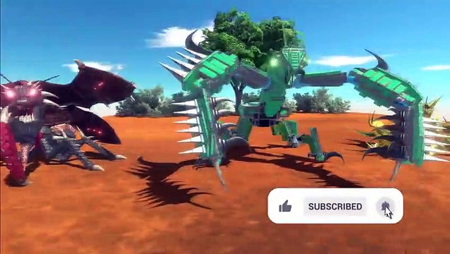 Giant Praying Mantis vs Robot Mantis vs Cyber vs Golden vs Mutant - Animal Revolt Battle Simulator