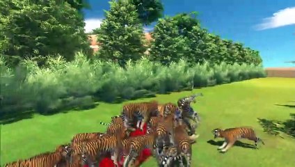 [ Dangerous Forest ] Run Away from Hungry Tigers (Help me Kozarog!) - Animal Revolt Battle Simulator