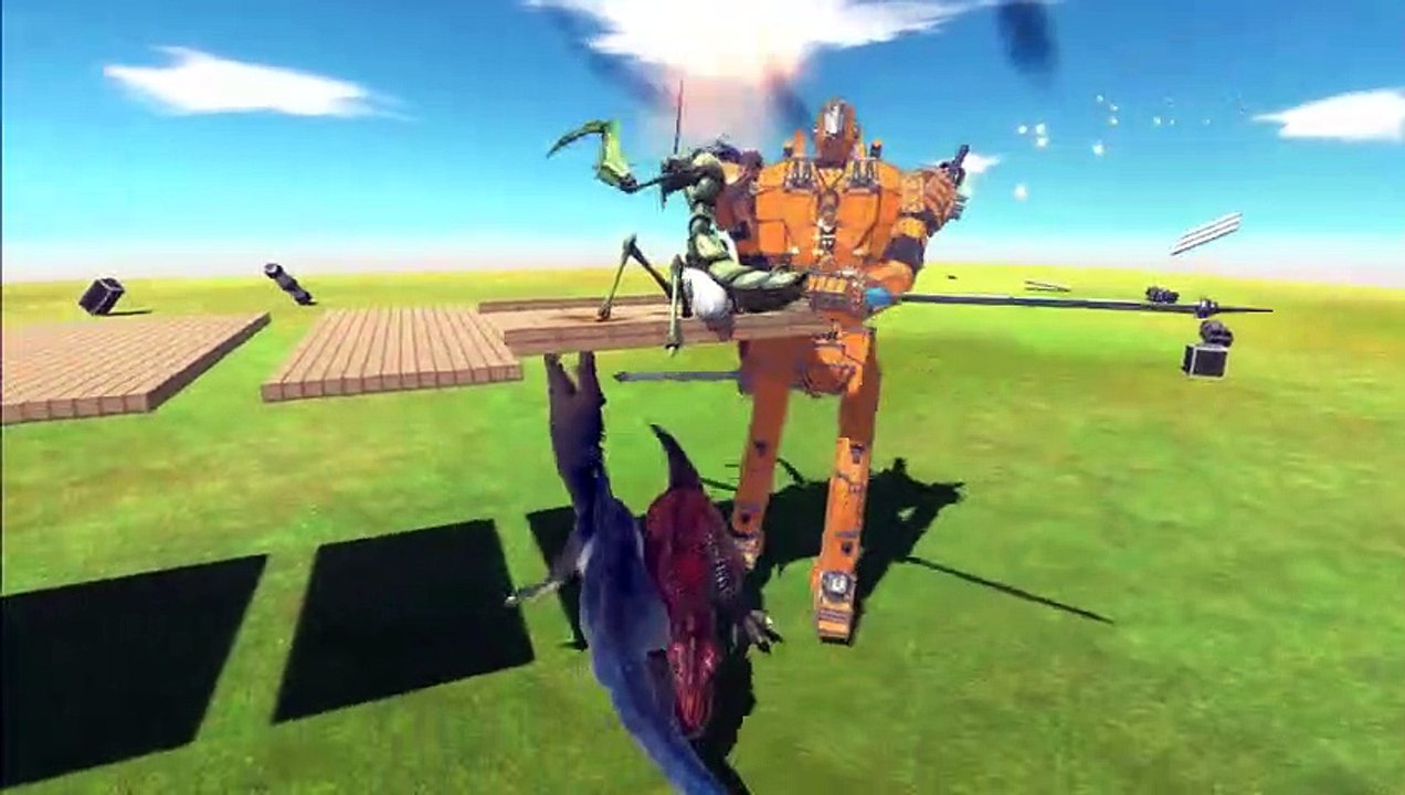 Don't Fall off The Wooden Bridge - Animal Revolt Battle Simulator