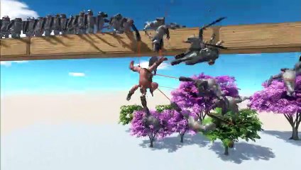 Ogre Lord vs Army of Units on Small Wooden Bridge - Animal Revolt Battle Simulator