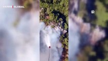 Kemer'deki orman yangınına havadan böyle müdahale edildi! 10 uçak ile 22 helikopter görev yapıyor