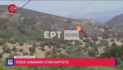 Yunanistan'da yangın söndürme uçağı düştü