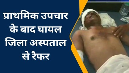 हिण्डौन सिटी:ट्रेक्टर ट्रॉली की टक्कर से बाइक चालक गम्भीर घायल