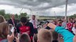 Jobe Bellingham arrives at the Stadium of Light ahead of Sunderland's open training session