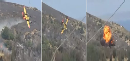 Grecia, Canadair precipita durante spegnimento incendio (25.07.23)