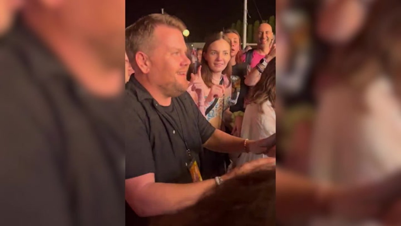 Watch James Corden dance and dive into mosh pit at Harry Styles concert