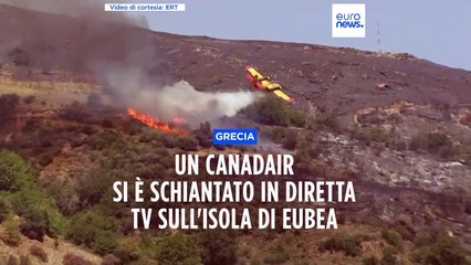 Precipita un Canadair greco in azione antincendio