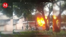 Atacan unidades de taxi con bombas molotov en Uruapan, Michoacán