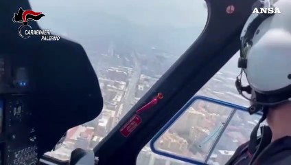Incendio Palermo, i Carabinieri sorvolano la zona colpita