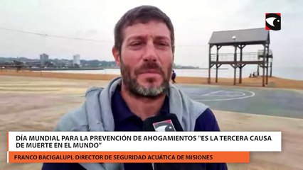 El ahogamiento "es la tercera causa de muerte en el mundo", indicó Franco Bacigalupi