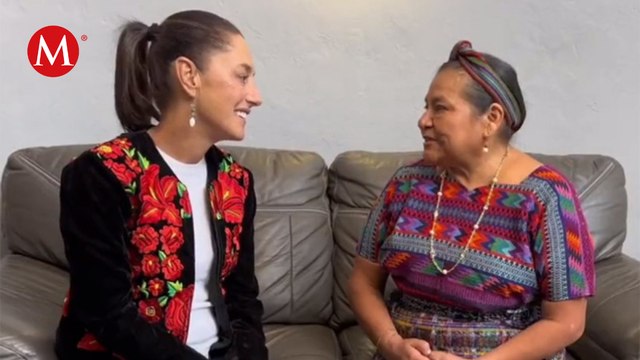 Claudia Sheinbaum se reúne con Rigoberta Menchú; destaca el “liderazgo” de la ex jefa de Gobierno