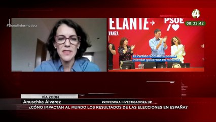 Anuschka Álvarez habla hace un análisis a las elecciones de España