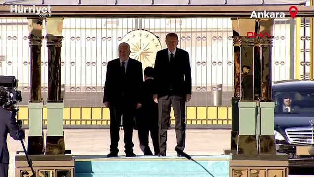 Cumhurbaşkanı Erdoğan, Filistin Devlet Başkanı Mahmud Abbas’ı resmi törenle karşıladı