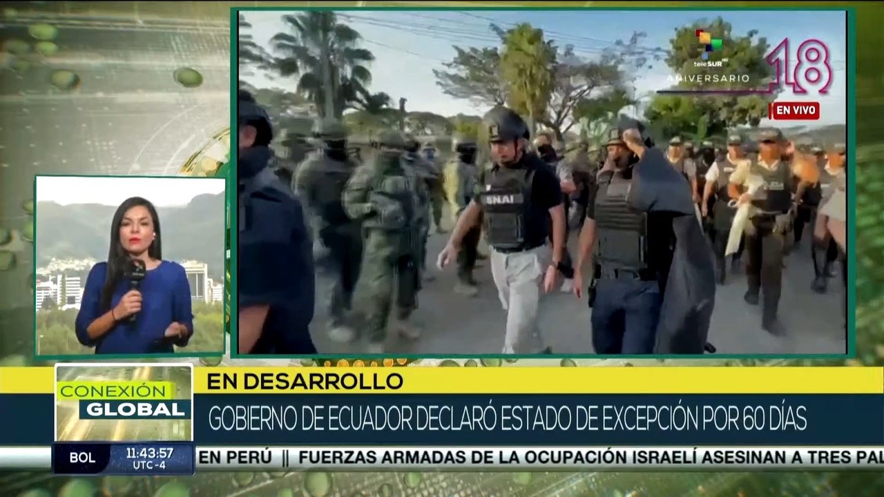 Gobierno de Ecuador declara estado de excepción por violencia en cárceles