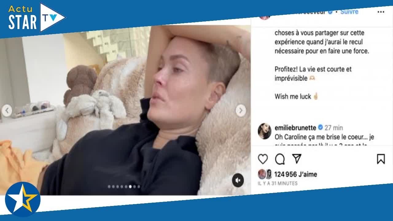 Caroline Receveur atteinte d’un cancer agressif : en larmes le crâne rasé, elle révèle son terrible