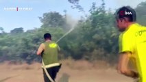 Çanakkale'de bir orman yangını daha! Ekipler havadan ve karadan müdahale ediyor
