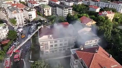 L'incendie dans la maison de retraite pour personnes âgées de Beylikdüzü a été vu du ciel