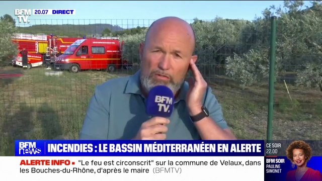 Incendie à Velaux (Bouches-du-Rhône): Le feu est quasiment circonscrit , indique le maire de la commune, Yannick Guérin