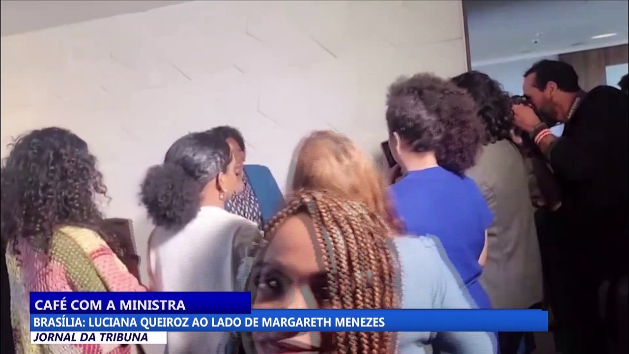 Café com a ministra: Luciana Queiroz ao lado de Margareth Menezes em Brasília