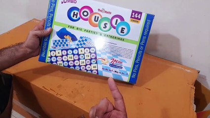 Unboxing and Review of toymate Jumbo Housie Board Board Game - 144 Reusable cards for party