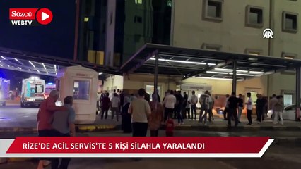 Rize Devlet Hastanesi Acil Servisi'nde silahlı saldırı: 5 yaralı; o anlar kamerada 