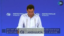 Moreno traslada a Feijóo el apoyo del PP andaluz y pronostica «una mayoría de un día» para Sánchez