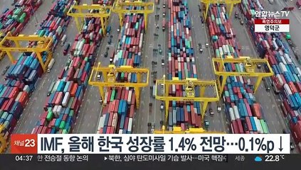 IMF, 올해 한국 성장률 1.4% 전망…0.1%p↓
